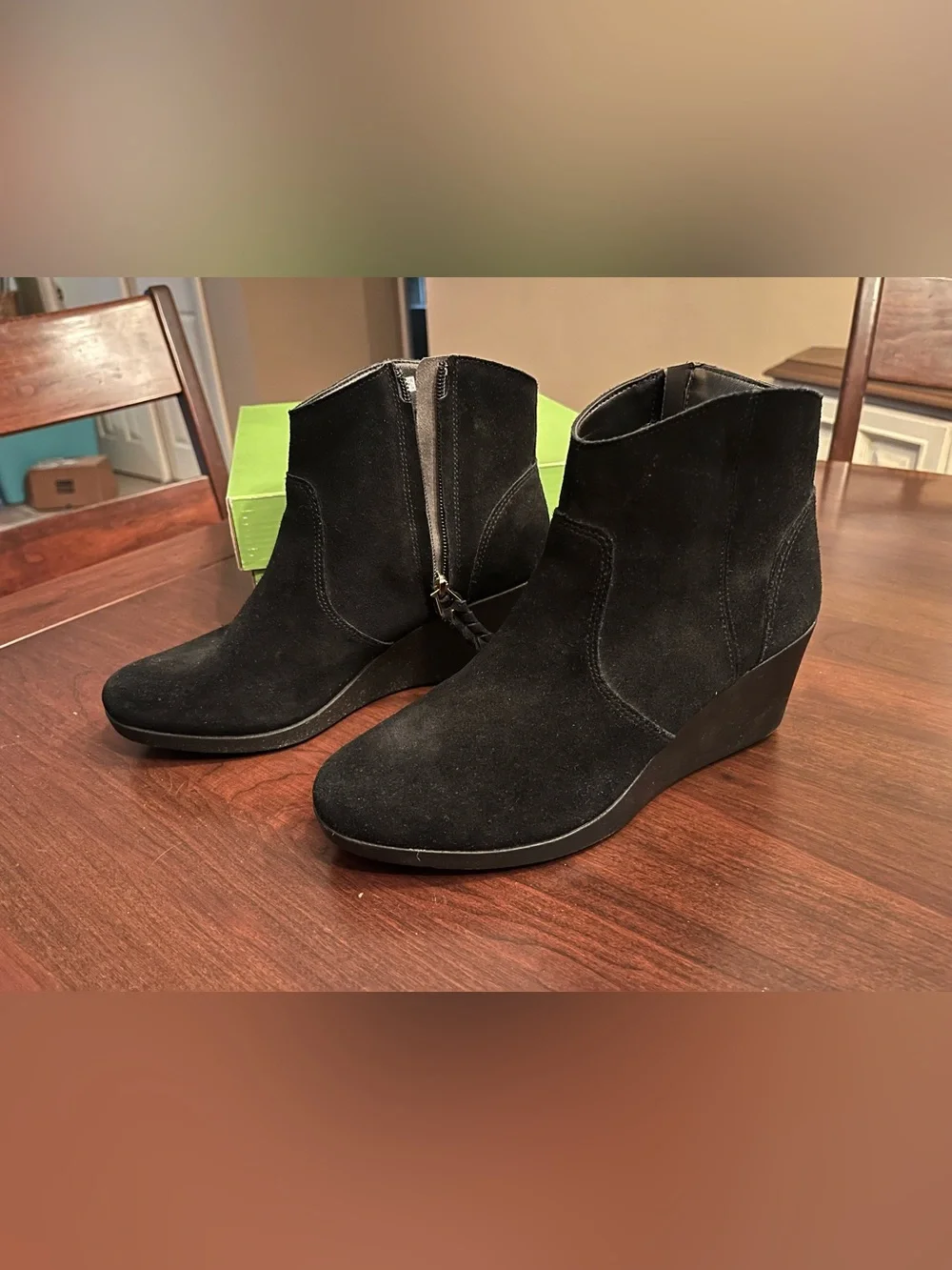 Crocs Leigh Suede Wedge Bootie
